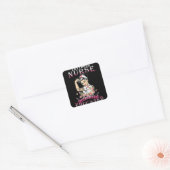 Sticker Carré Nurse Inked and Educated Tattooed Nurse (Enveloppe)
