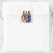 Sticker Carré Nutcracker Ballet, Elegant Arab Dancers (Sac)