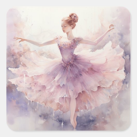 Sticker Carré Nutcracker Ballet Sugarplum Fairy (Devant)