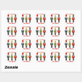 Sticker Carré Nutcracker Christmas Address Classic (Feuille)