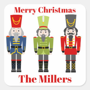 Sticker Carré Nutcracker Christmas Address Classic