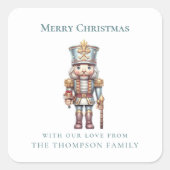 Sticker Carré Nutcracker Nom joli Joyeux Noël (Devant)