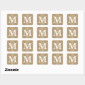 Sticker Carré Nutmeg Spice Moods Doses avec Monogramme initial (Feuille)