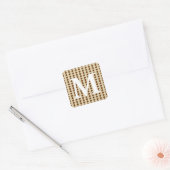 Sticker Carré Nutmeg Spice Moods Doses avec Monogramme initial (Enveloppe)