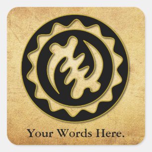 Sticker Carré Nyame Ye Ohene Dieu est le symbole du roi