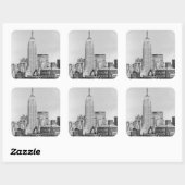 Sticker Carré NYC Skyline IV (Feuille)