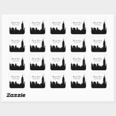 Sticker Carré NYC Skyline Silhouette, Empire State Bldg (Feuille)