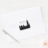 Sticker Carré NYC Skyline Silhouette, Empire State Bldg (Enveloppe)