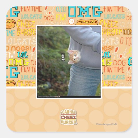 Sticker Carré O hai (Devant)