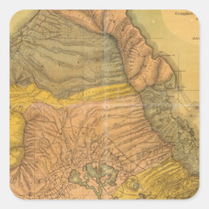 Sticker Carré Oahu, îles Hawaïennes