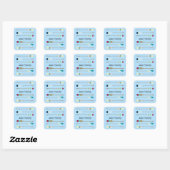 Sticker Carré Oars de style vintage (Feuille)