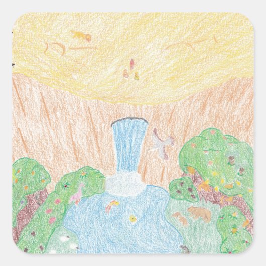 Sticker Carré Oasis (Devant)