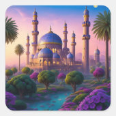 Sticker Carré Oasis du Château du Minaret (Devant)