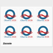Sticker Carré Obama pour le président 2028 (Feuille)