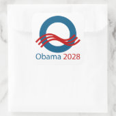 Sticker Carré Obama pour le président 2028 (Sac)
