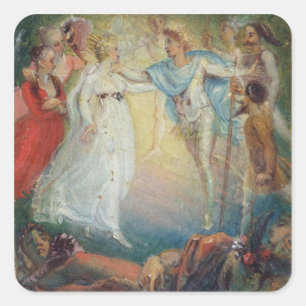 Sticker Carré Oberon et Titania du rêve d'une nuit d'été
