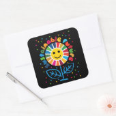 Sticker Carré Objectifs de développement durable 2030 de l'ONU (Enveloppe)