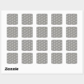 Sticker Carré objet_22_camellia, oiseau et poterie (Feuille)