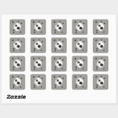 Sticker Carré objet_22_camellia, oiseau et poterie (Feuille)