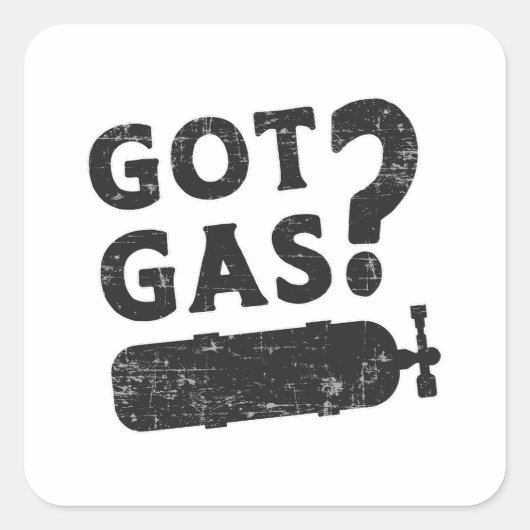 Sticker Carré Obtenir Gaz Plongée Plongée Plongée Océan Eau prof (Devant)