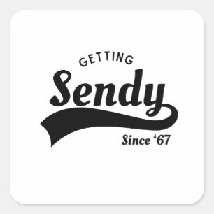 Sticker Carré Obtenons Sendy Mason 67 Mème Vintage