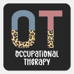 Sticker Carré Occupational Therapy OT Cheetah Future OT Gifts