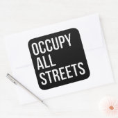 Sticker Carré Occuper toutes les rues (Enveloppe)
