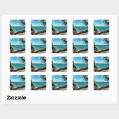 Sticker Carré Océan bleu (Feuille)