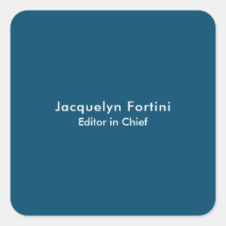 Sticker Carré Océan Bleu Plaine Élégante Moderne Minimaliste