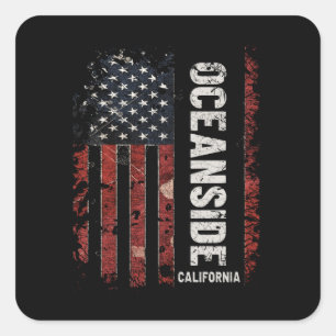 Sticker Carré Océan Californie