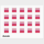 Sticker Carré Océan rouge (Feuille)