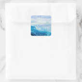Sticker Carré Ocean wave painting, sea foam (Sac)