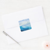 Sticker Carré Ocean wave painting, sea foam (Enveloppe)