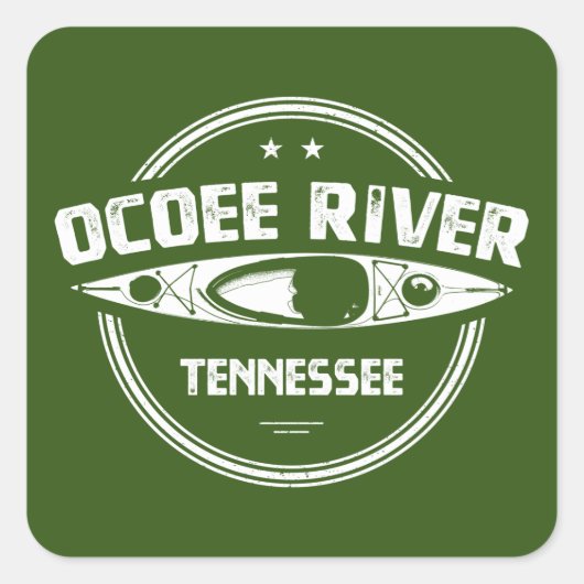 Sticker Carré Ocoee River, Tennessee (Devant)