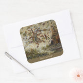 Sticker Carré October Fun Whimsical Autumn Forest Animals (Enveloppe)