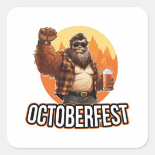 Sticker Carré Octoberfest Bigfoot