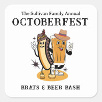 Octoberfest Brats et bière Fall Party Retro
