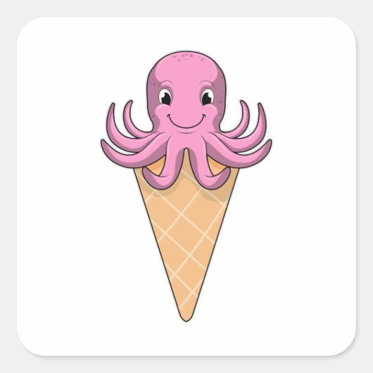 Sticker Carré Octopus (Devant)