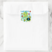 Sticker Carré Octopus 2e anniversaire T-shirts et cadeaux (Sac)