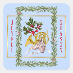 Sticker Carré Ode au ballet Casse-Noisette Blue Garland