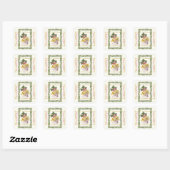 Sticker Carré Ode au décor de Noël du ballet Casse-Noisette (Feuille)
