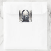 Sticker Carré Odeur musicale pour écouteurs (Sac)