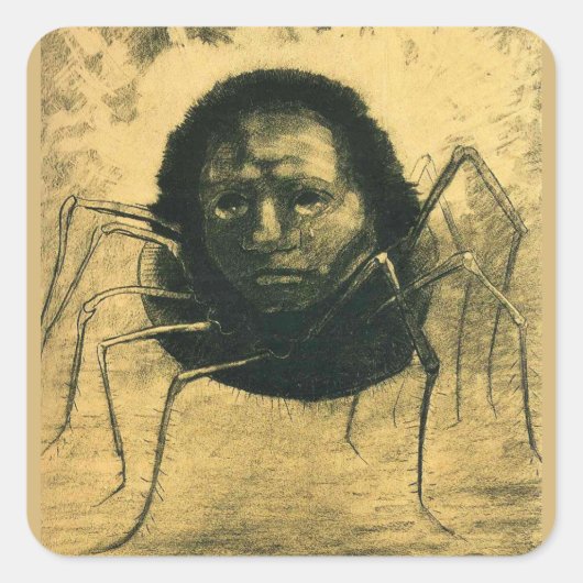 Sticker Carré Odilon Redon, L'Araignée pleureuse, (Devant)
