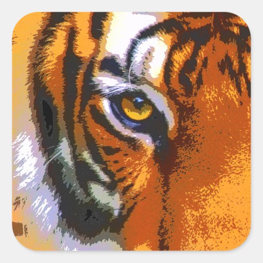 STICKER CARRÉ OEIL DE TIGRE (Devant)
