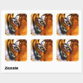 STICKER CARRÉ OEIL DE TIGRE (Feuille)