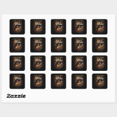 Sticker Carré Œil du Tigre (Feuille)
