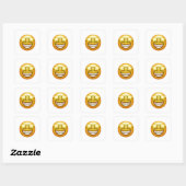 Sticker Carré oeil étoile émoji (Feuille)