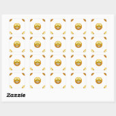 Sticker Carré oeil étoile émoji (Feuille)