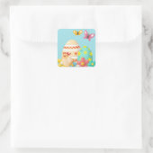 Sticker Carré Oeuf de Pâques coloré (Sac)