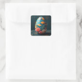 Sticker Carré Œuf de Pâques Océan (Sac)